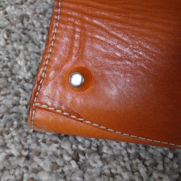 Bridas Cognac Leather Top Handle Satchel Bag Pre-Owned Classic - Picture 13 of 14